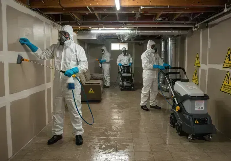 Basement Moisture Removal and Structural Drying process in Centerville, MO